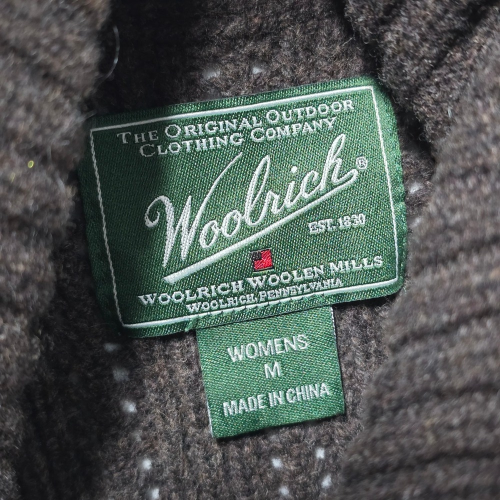 Woolrich Womens Brown Cable‎ Knit Turtleneck Sleeveless Vest Sweater M - Picture 5 of 7